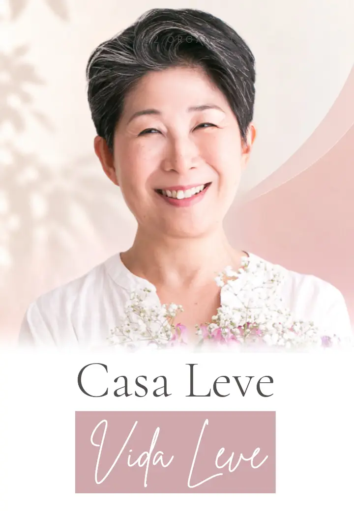 Capa do curso Casa Leve Vida Leve, com uma fotografia da Tsu.
